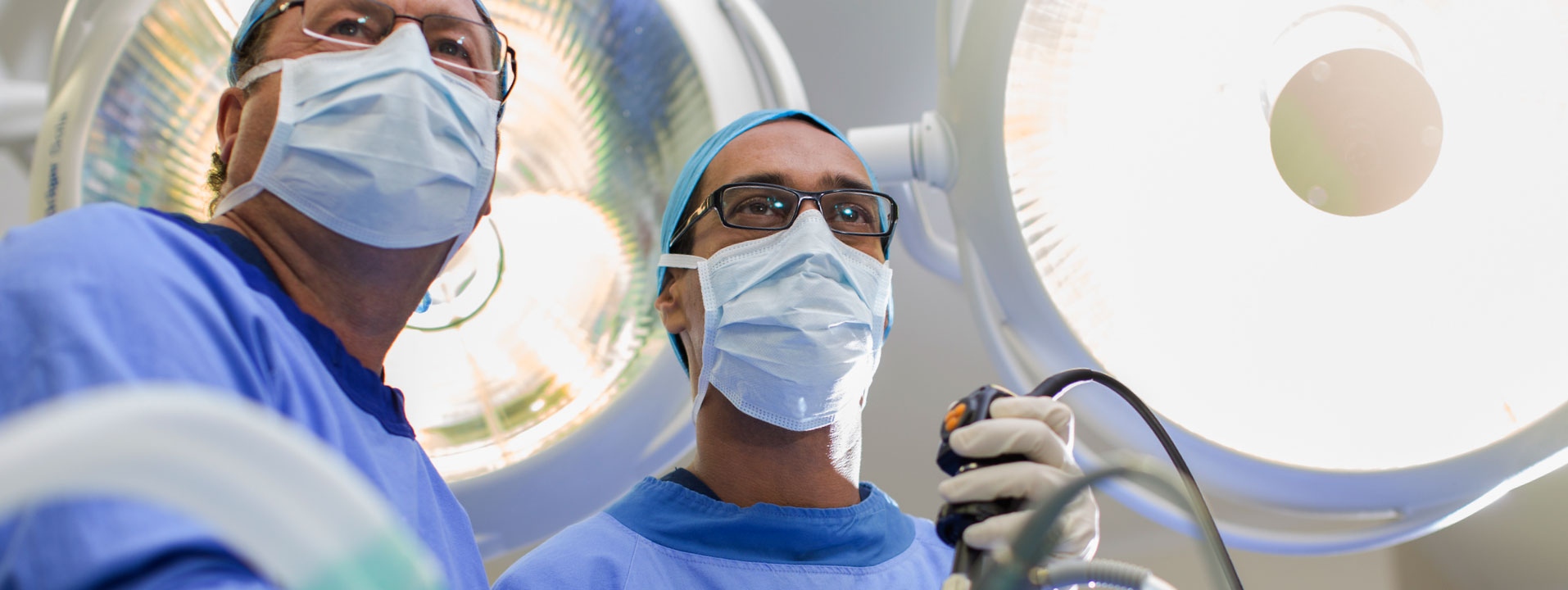 Two Male Doctors in Surgery Room