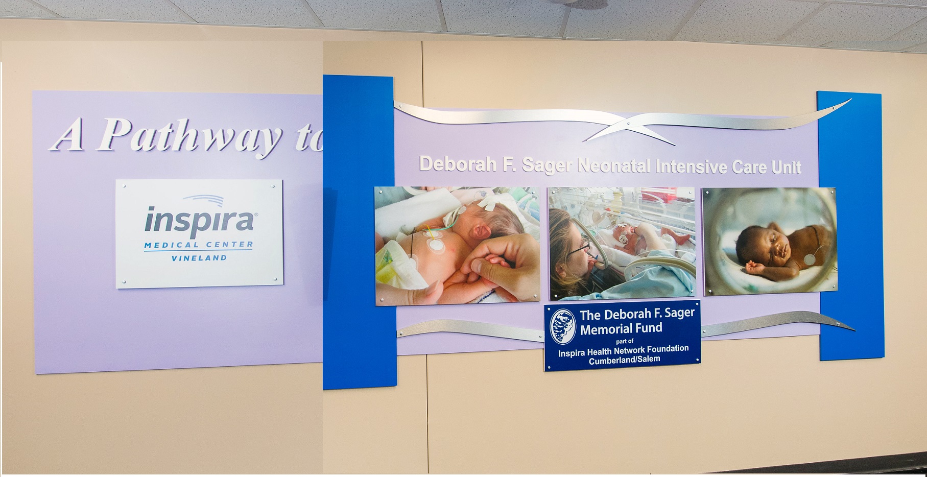 Banner that reads "Inspira NICU Vineland"