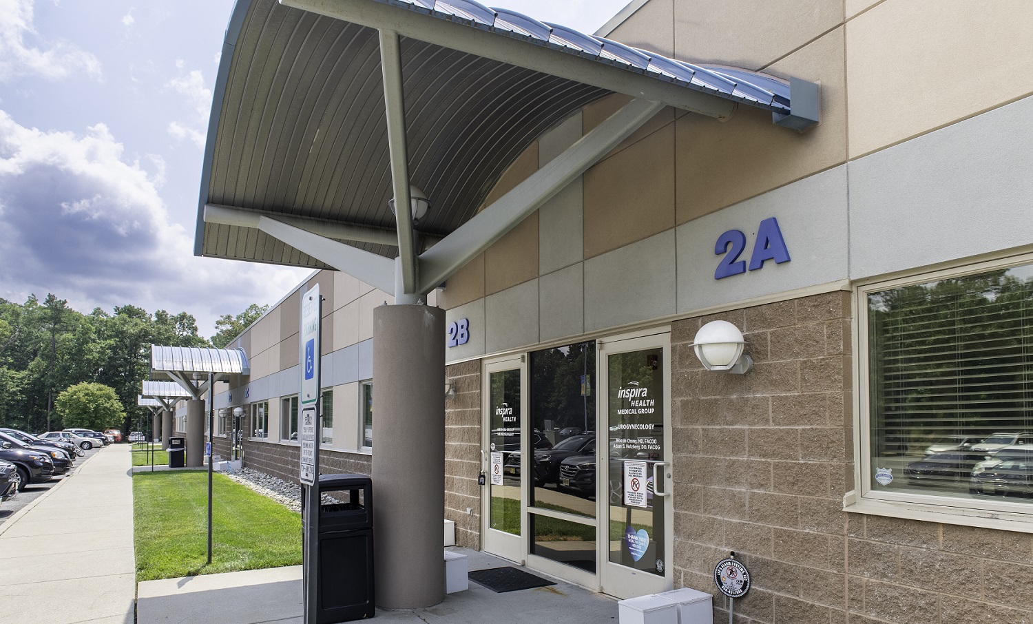 entrance door to a medical facility