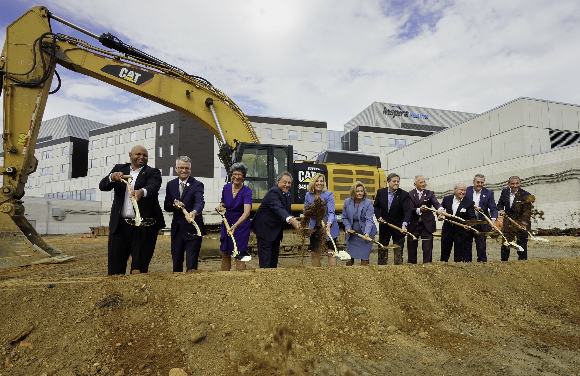 Local Officials Breaking Ground at Inspira Medical Center Mullica Hill for the upcoming Expansion