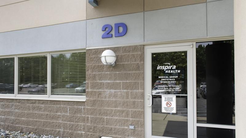 entrance door to a medical facility