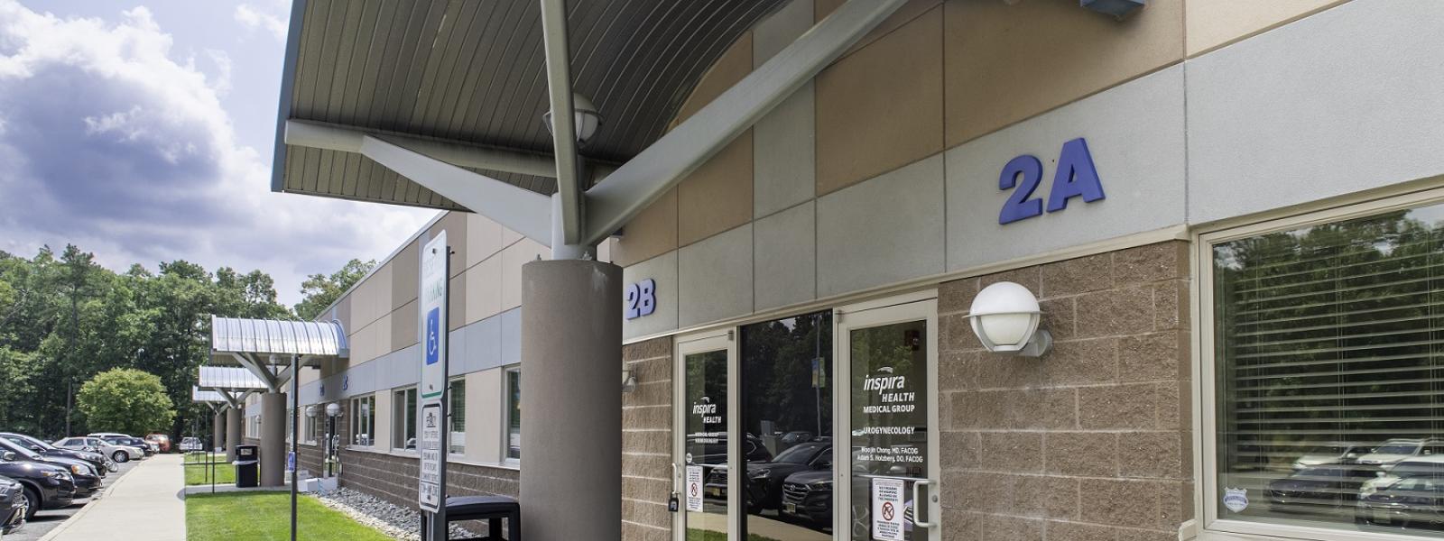 entrance door to a medical facility