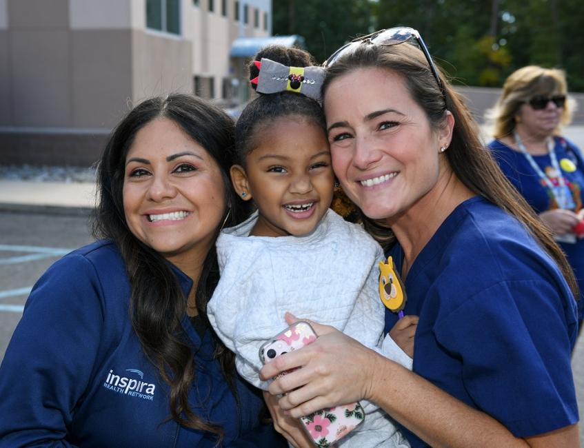 Hugs and smiles ruled the day as Inspira staff and neonatologists reunited with the children and families they had cared for in the Deborah F. Sager Neonatal Intensive Care Unit