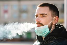 Young man smoking 